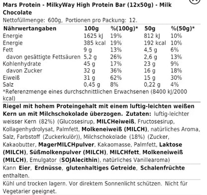 MilkyWay High Protein Bar (12x50g)